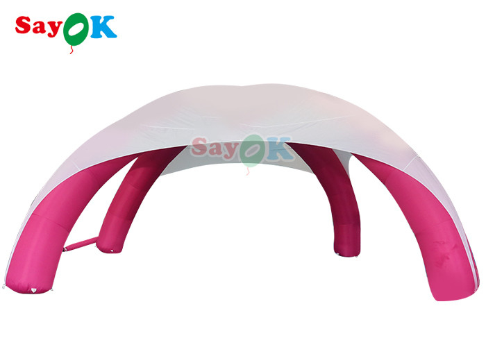 कार्यक्रम प्रायोजित एक्स आकार के inflatable Spider Tent विज्ञापन प्रोमो टेंट सफेद और गुलाबी inflatable एयर टेंट