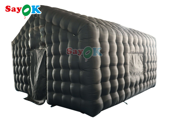 6x5x4mH Inflatable Club Tent Custom Black Large Portable Party LED Lighting Inflatable Nightclub किराया पर लेने के लिए