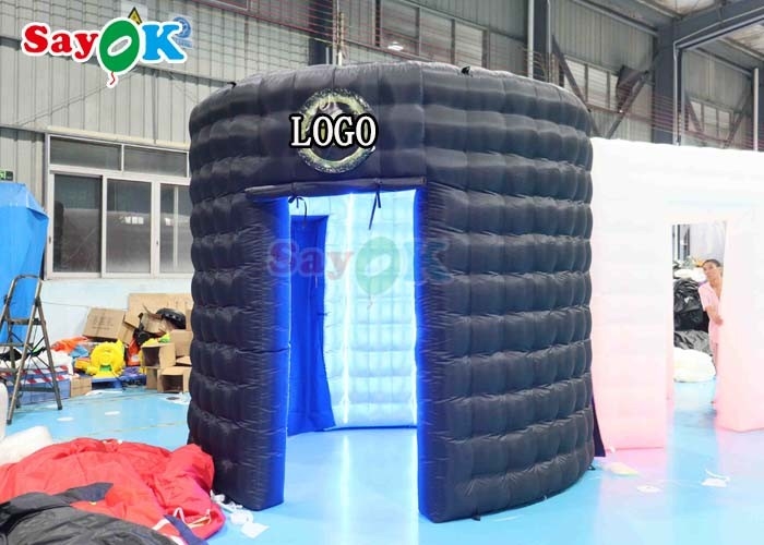 ऑक्सफोर्ड कपड़े inflatable फोटो बूथ संलग्नक पृष्ठभूमि पोर्टेबल inflatable 360 परिपत्र फोटो बूथ