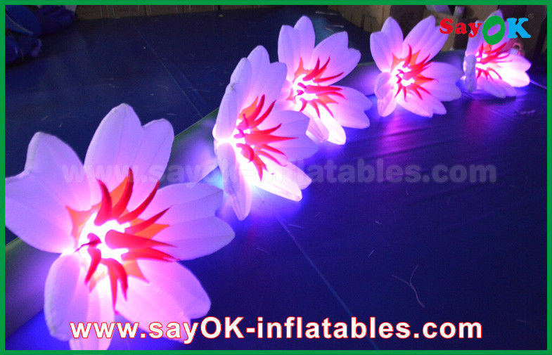 शादी के लिए 5 मीटर लंबी नायलॉन Inflatable फूल श्रृंखला Inflatable लाइट सजावट