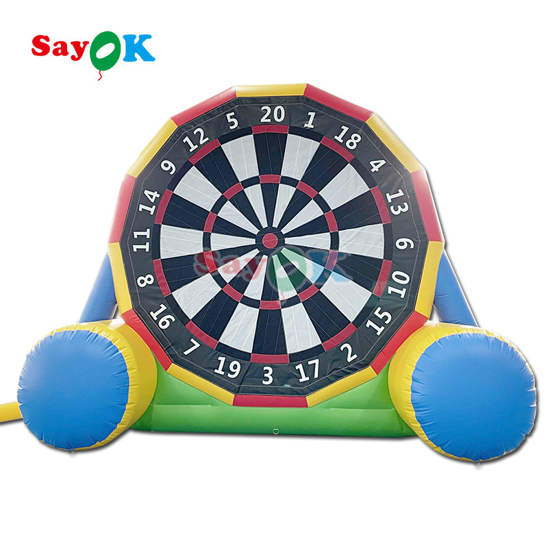 डबल-साइड गेम 13ft Inflatable Soccer Dart Board Inflatable Football Darts Kick Goal Game for Outdoor Sports Game आउटडोर खेलों के लिए फुटबॉल डार्ट्स किक गोल गेम