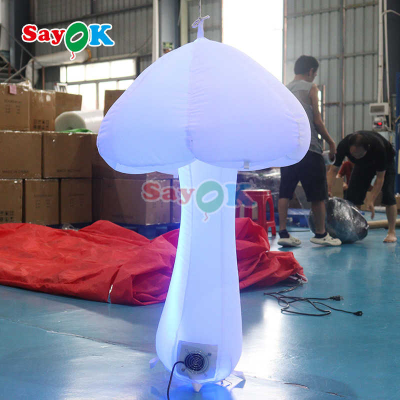 3.2ft विज्ञापन inflatable सजावट यथार्थवादी inflatable मशरूम / inflatable प्रकाश मशरूम