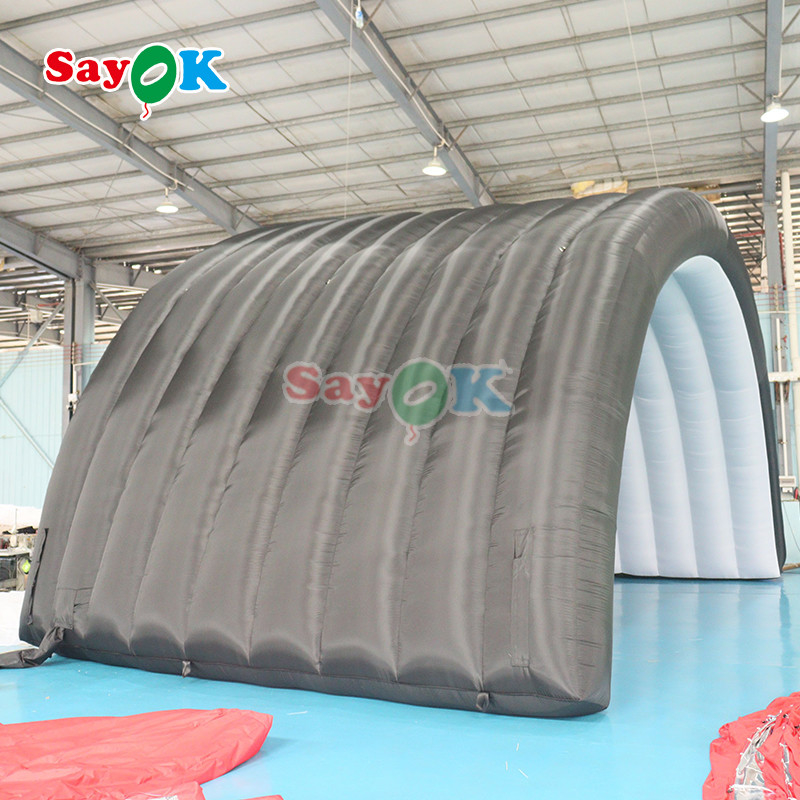 10x6x5.4mH ब्लैक डोम पार्टी इवेंट के लिए inflatable स्टेज टेंट