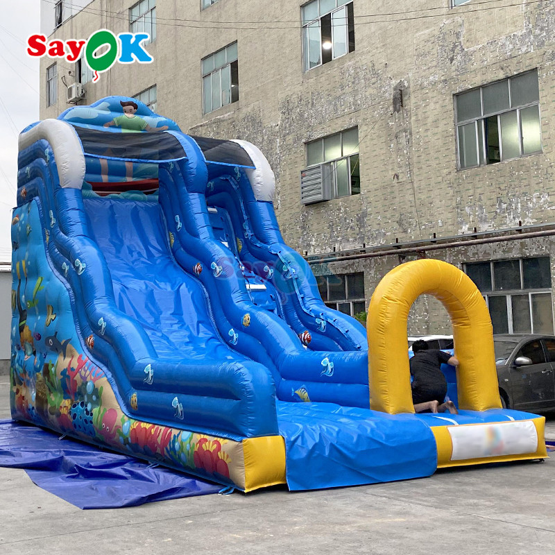 वाणिज्यिक inflatable पानी स्लाइड आउटडोर खेल के लिए बच्चों के लिए हटाने योग्य पानी स्लाइड के साथ बड़े inflatable स्लाइड