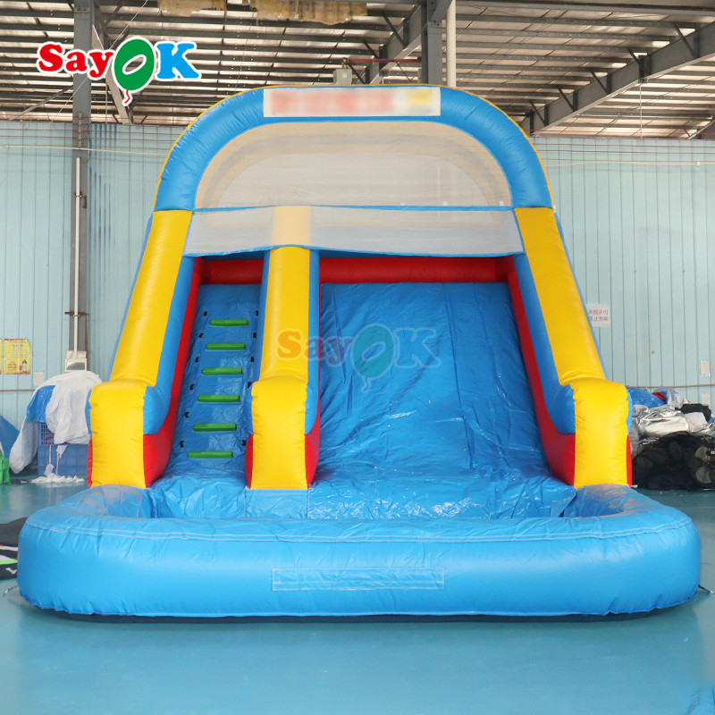 सुरक्षा स्लाइड के साथ उछल महल अनुकूलित inflatable उछल घर पानी स्लाइड inflatable बच्चों आउटडोर