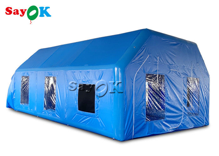 लोगो प्रिंटिंग के साथ मोबाइल ऑक्सफोर्ड inflatable पेंट स्प्रे बूथ inflatable कार्य तम्बू