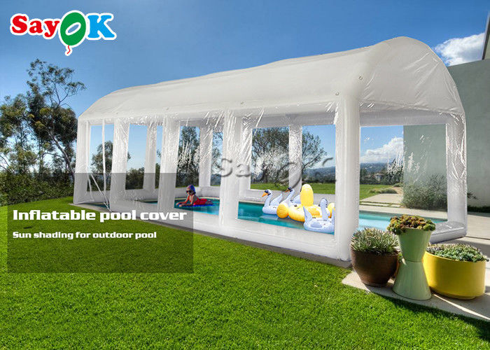 कस्टम inflatable तम्बू पार्टी पूल एयर तम्बू हवा से भरा पीवीसी inflatable स्विमिंग पूल कवर तम्बू