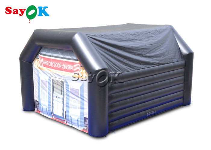 आउटडोर चलें inflatable तम्बू अनुकूलित काले 0.4 मिमी पीवीसी घटनाओं के लिए inflatable गुंबद तम्बू