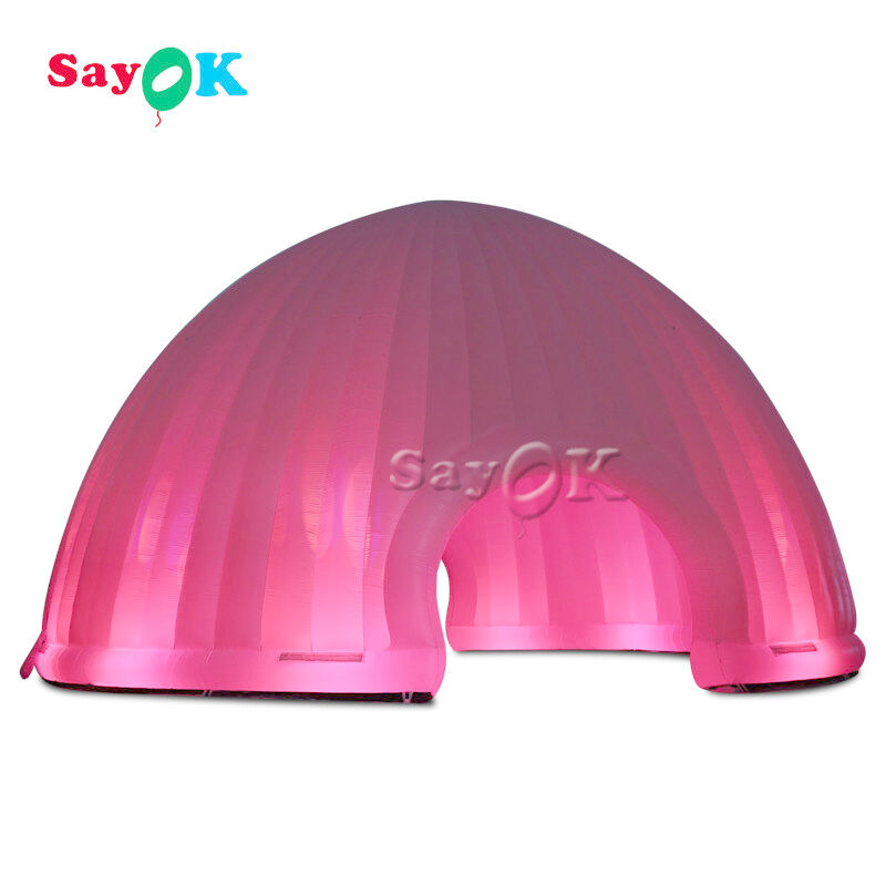 आउटडोर inflatable लॉन टेंट 15x7.5mH एलईडी लाइट Inflatable एयर टेंट कैंपिंग के लिए