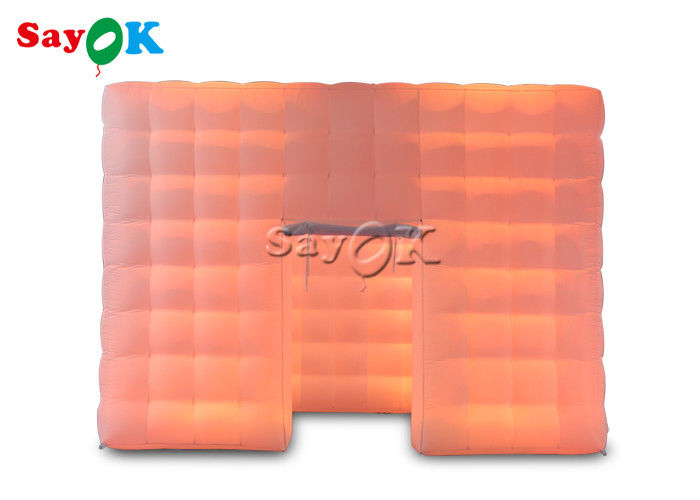 कस्टम inflatable तम्बू बड़े पोर्टेबल आउटडोर घटना Led प्रकाश के साथ inflatable घन तम्बू