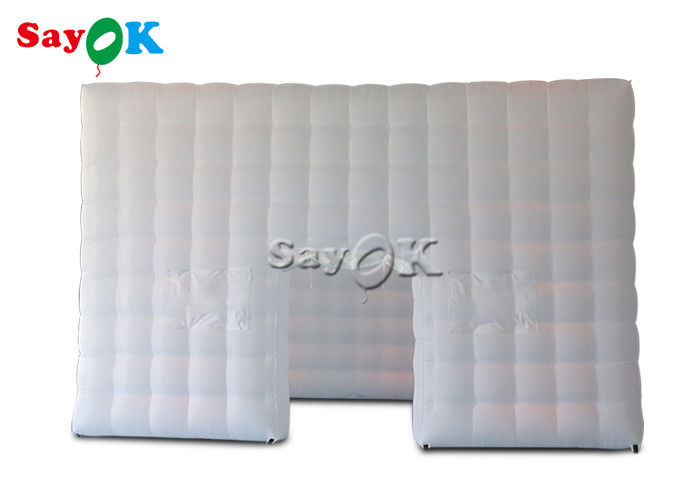 एलईडी ट्यूब लाइट के साथ inflatable घन तम्बू 6.5m 21ft inflatable हवा तम्बू वर्ग मार्की