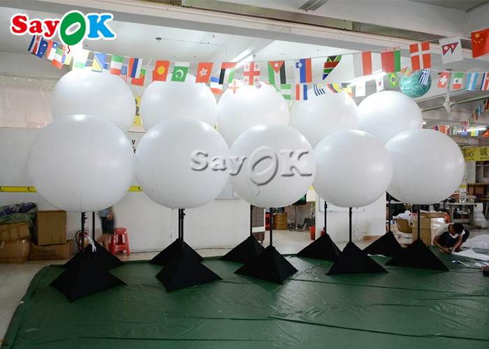 घटना विज्ञापन Inflatable प्रकाश सजावट स्टेनलेस स्टील तिपाई गुब्बारा हलोजन लाइट के साथ