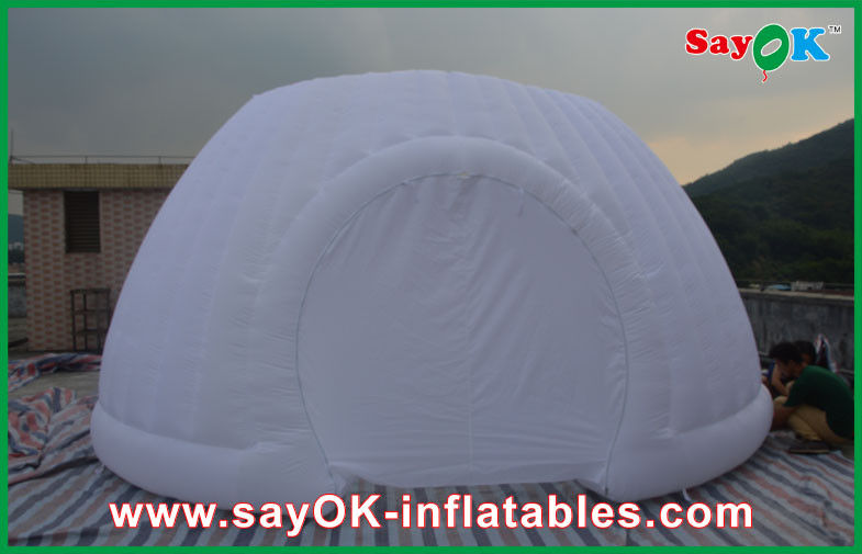मजबूत ऑक्सफोर्ड कपड़े गुंबद inflatable तम्बू, वाणिज्यिक inflatable गोलता तम्बू पार्टी तम्बू एलईडी प्रकाश के साथ