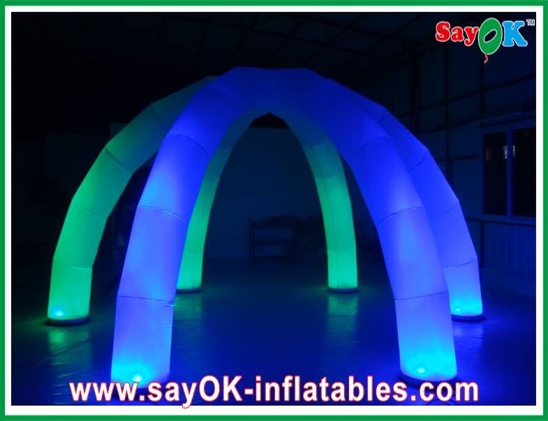 पार्टी के लिए यूएल प्रमाणित ब्लोअर Inflatable एलईडी लाइट टेंट व्यास 5 मीटर