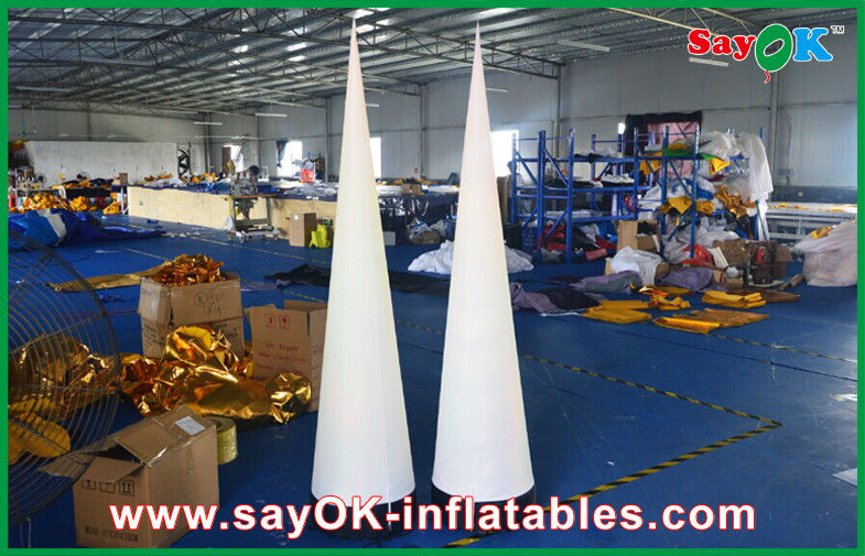 लोगो प्रिंट Inflatable एलईडी शंकु Inflatable प्रकाश सजावट विज्ञापन के लिए निविड़ अंधकार