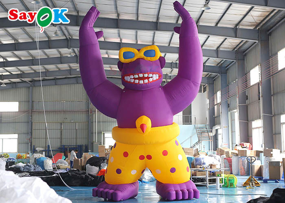 विशाल ऑक्सफ़ोर्ड कपड़े फ्लाव अप कार्टून पात्रों inflatable गोरिल्ला विज्ञापन