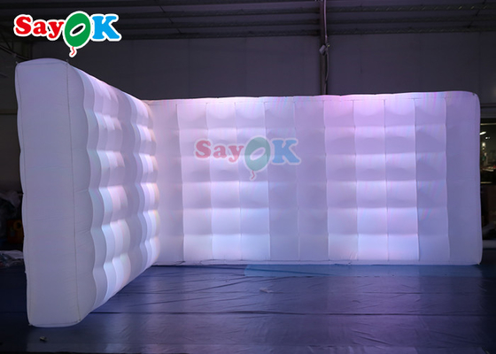 ऑक्सॉर्ड कपड़े inflatable फोटो बूथ पृष्ठभूमि एलईडी दीवार प्रकाश रंगीन inflatable एलईडी दीवार