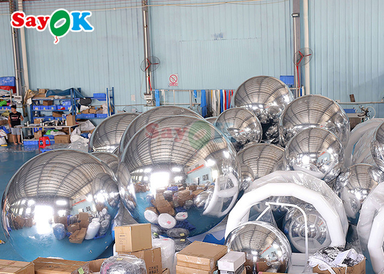 रंगीन पीवीसी inflatable प्रतिबिंबित गेंद क्रिसमस सजावट inflatable गोलाकार दर्पण inflatable गुब्बारा विज्ञापन