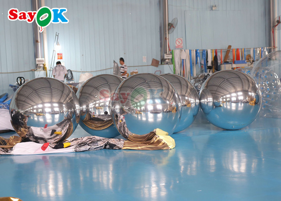डिस्को चमकदार inflatable दर्पण गेंद बड़ी घटना सजावट पीवीसी फ्लोटिंग गोला दर्पण गुब्बारा