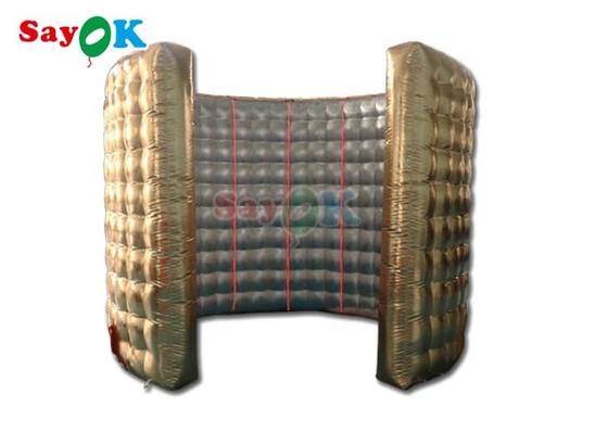 अनुकूलित inflatable 360 फोटो बूथ आकार संलग्नक सोने inflatable पृष्ठभूमि बूथ