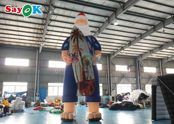 हवाई क्रिसमस सजावट मॉडल समुद्र तट पर inflatable सांता क्लॉस आकार 7.6m