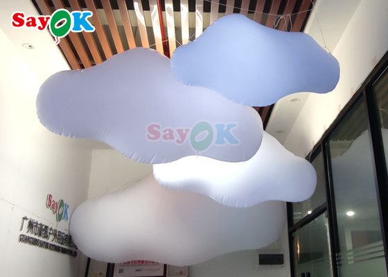 क्लब सजावट के लिए अनुकूलित inflatable cloud एलईडी प्रकाश व्यवस्था संगीत समारोह में inflatable मंडप