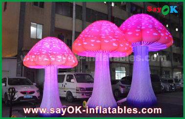 1 9 0 टी नायलॉन लाल 2 - 5 एम मशरूम Inflatable एलईडी लाइट विज्ञापन / सजावट के लिए