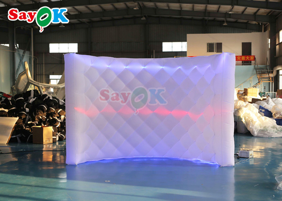 नई आकर्षक एलईडी inflatable दीवार inflatable एलईडी सफेद फोटो बूथ घटना के लिए दीवार