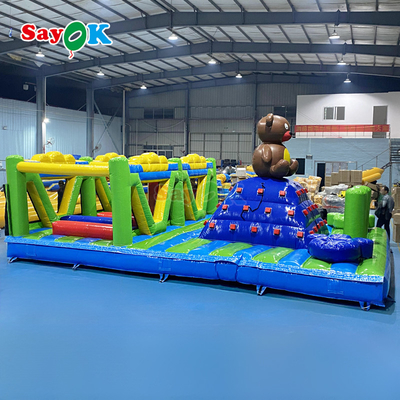 वाणिज्यिक inflatable बाधा पाठ्यक्रम विशाल inflatable खेल का मैदान आउटडोर बच्चों के लिए inflatable थीम पार्क