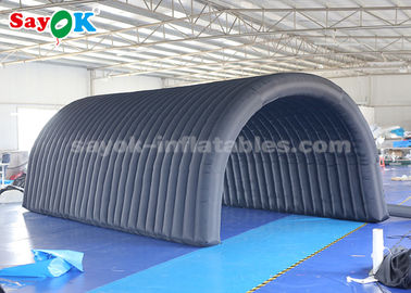 आउटडोर inflatable तम्बू 210D ऑक्सफोर्ड कपड़े काले inflatable सुरंग तम्बू प्रदर्शनी / पदोन्नति के लिए