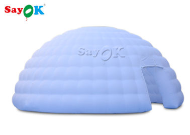 एयर टेंट कैंपिंग डबल सिलाई 8 मीटर सफेद inflatable एयर टेंट / प्रदर्शनी इग्लू डोम टेंट