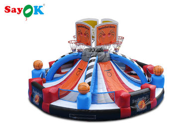विशालकाय आउटडोर Inflatable बास्केटबॉल घेरा शूटिंग खेल स्वनिर्धारित लोगो