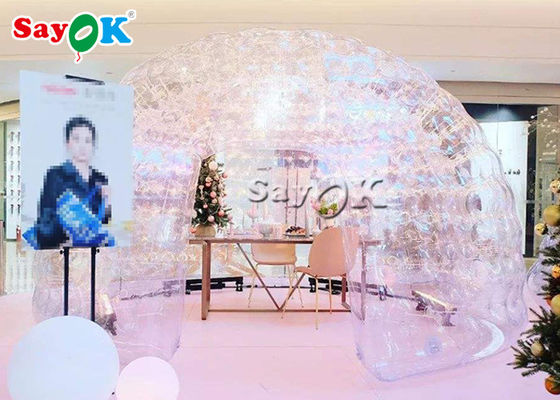 कस्टम inflatable तम्बू मुद्रण हवा तंग स्पष्ट बुलबुला inflatable गुंबद तम्बू