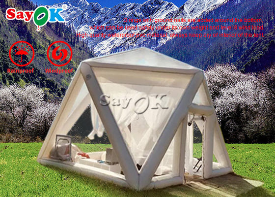 पारदर्शी inflatable लॉन टेंट विज्ञापन inflatable पारदर्शी घर बुलबुला टेंट शिविर के लिए