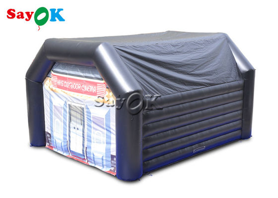 आउटडोर चलें inflatable तम्बू अनुकूलित काले 0.4 मिमी पीवीसी घटनाओं के लिए inflatable गुंबद तम्बू