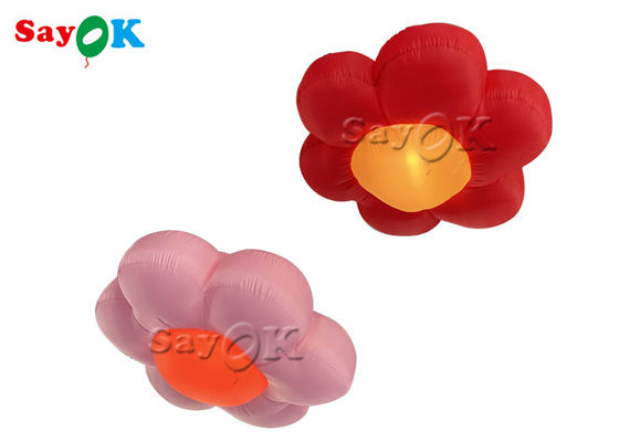 कस्टम 1.5 मीटर 2 मीटर 190T कृत्रिम Inflatable प्रकाश फूल