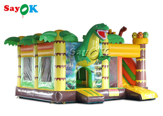 वाणिज्यिक डायनासोर पार्टी 5.3x5x3.4mH Inflatable बाउंसर स्लाइड