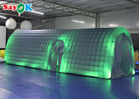 कस्टम inflatable तम्बू ऑक्सफोर्ड कपड़े सफेद पार्टी Led के साथ inflatable सुरंग तम्बू