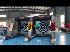 ओईएम inflatable खेल खेल कार्निवल inflatable कुल्हाड़ी फेंक डार्ट कुल्हाड़ी फेंक डबल लेन