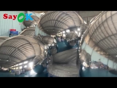 रंगीन पीवीसी inflatable प्रतिबिंबित गेंद क्रिसमस सजावट inflatable गोलाकार दर्पण गुब्बारा