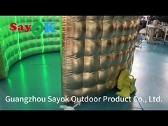 अनुकूलित inflatable 360 फोटो बूथ आकार संलग्नक सोने inflatable पृष्ठभूमि बूथ