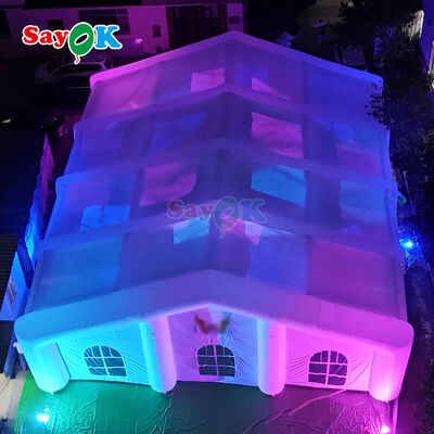 Weather-resistant Giant Outdoor Inflatable Air Tent with LED Lighting for 300 People Events
