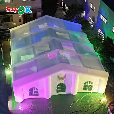 Weather-resistant Giant Outdoor Inflatable Air Tent with LED Lighting for 300 People Events