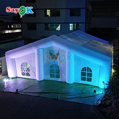Weather-resistant Giant Outdoor Inflatable Air Tent with LED Lighting for 300 People Events