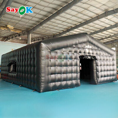 आउटडोर इवेंट्स के लिए एलईडी लाइट के साथ वाटरप्रूफ पीवीसी inflatable तम्बू और अनुकूलन योग्य आकार पोर्टेबल नाइट क्लब तम्बू