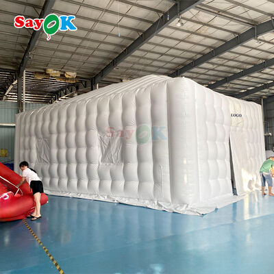 आउटडोर इवेंट्स के लिए एलईडी लाइट के साथ वाटरप्रूफ पीवीसी inflatable तम्बू और अनुकूलन योग्य आकार पोर्टेबल नाइट क्लब तम्बू