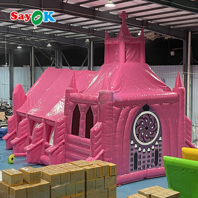आउटडोर शादियों के लिए अनुकूलन योग्य आकार के साथ पोर्टेबल लौ-प्रतिरोधी inflatable चर्च तम्बू