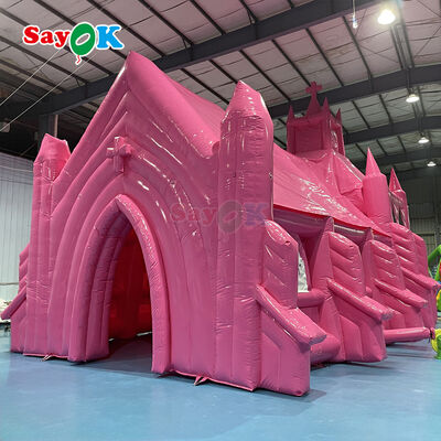 आउटडोर शादियों के लिए अनुकूलन योग्य आकार के साथ पोर्टेबल लौ-प्रतिरोधी inflatable चर्च तम्बू