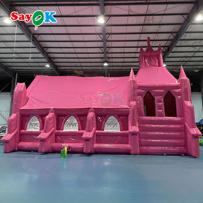 आउटडोर शादियों के लिए अनुकूलन योग्य आकार के साथ पोर्टेबल लौ-प्रतिरोधी inflatable चर्च तम्बू