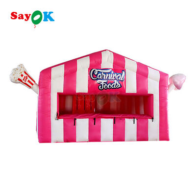 कस्टम पोर्टेबल inflatable पॉपकॉर्न स्टैंड बूथ एयर टेंट के साथ टिकाऊ 0.4 मिमी पीवीसी टारपॉलिन और यूवी प्रतिरोध आउटडोर घटनाओं के लिए